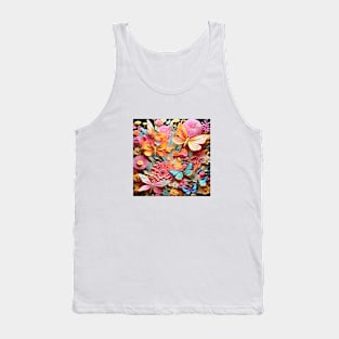 Pink and yellow butterflies Tank Top